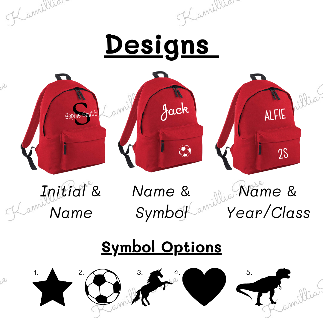 Personalised Kids School 18ltr Backpack