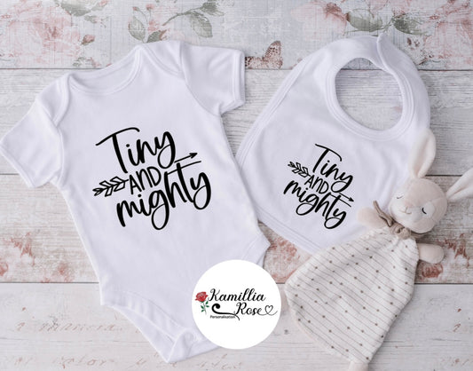 Tiny but Mighty - Matching Vest & Bib Set