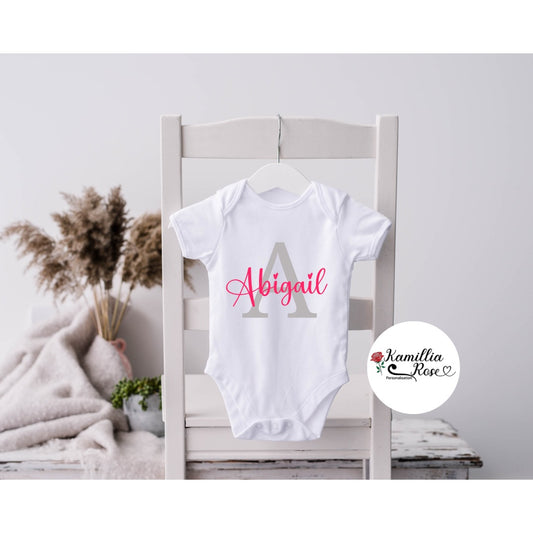 Initial & Name - Single Baby Vests