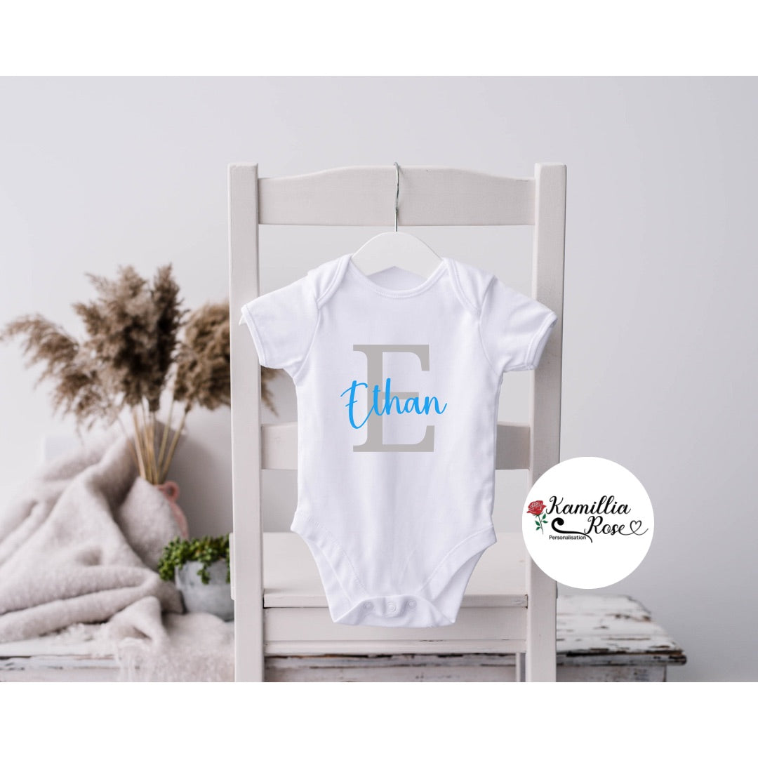 Initial & Name - Single Baby Vests