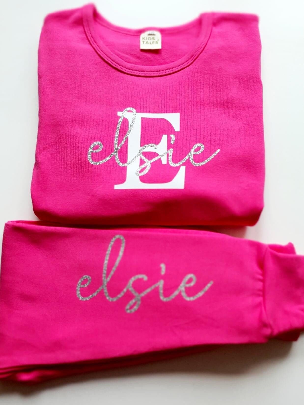 Kids Personalised Lounge Sets | Loungewear | Matching | Family | Toddler | Baby | Children | Unisex | Customised | Letter & Name | Initials