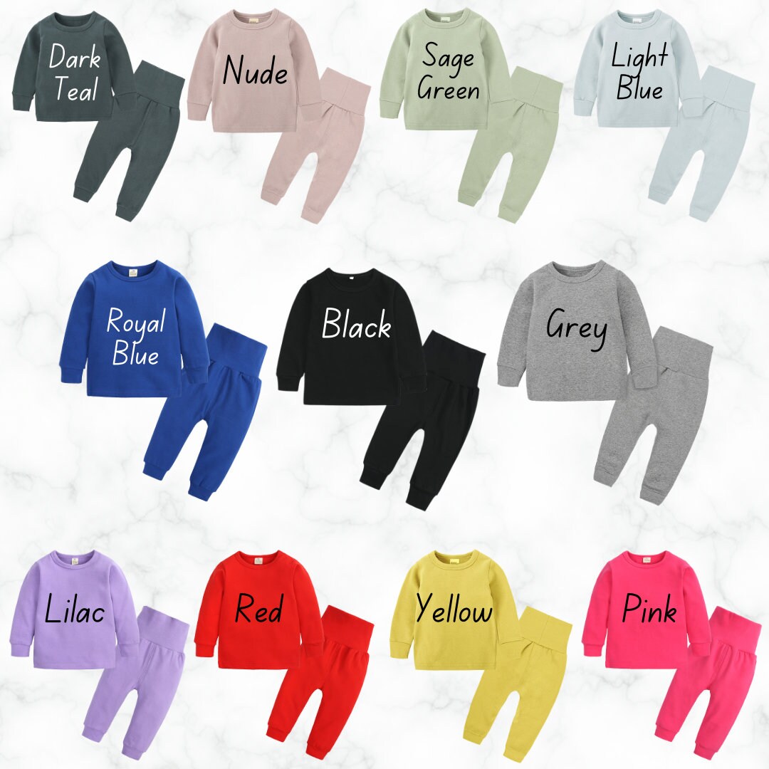 Kids Personalised Lounge Sets | Loungewear | Matching | Family | Toddler | Baby | Children | Unisex | Customised | Letter & Name | Initials