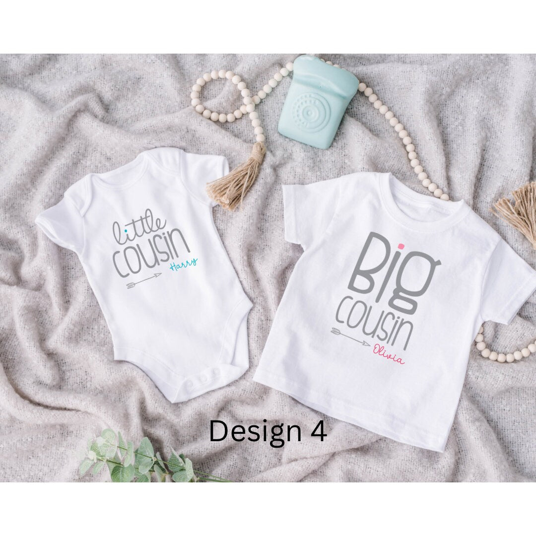 Big Cousin, Little Cousin - Baby Vest | T-Shirt | Baby | Children | Matching | Special | Keepsake | Cousins | Family | Unisex | Matching