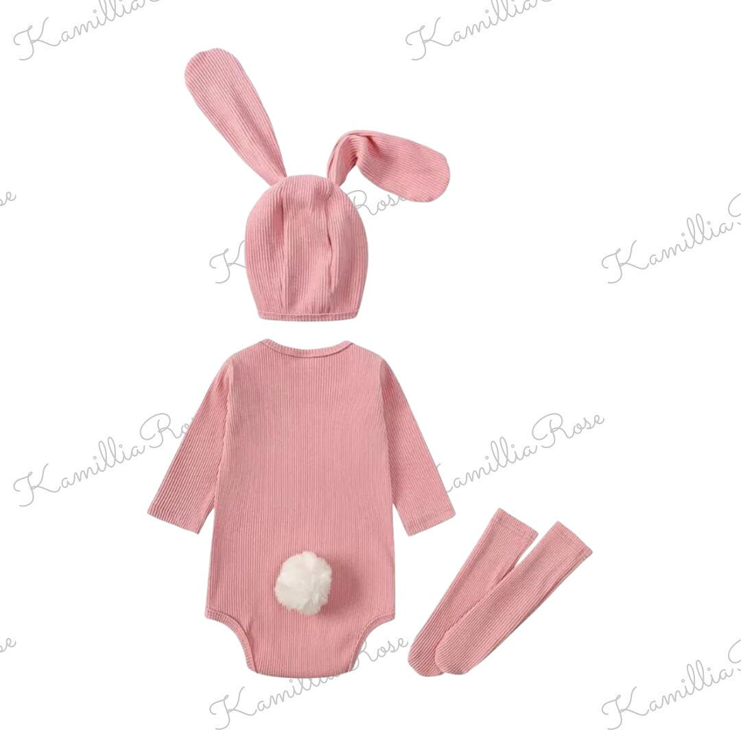 Pink Easter Bunny Clothing & Accessory Set, Baby, Easter 2023, Toddler, Insta Bunny, Trending, Personalised Bunny Set