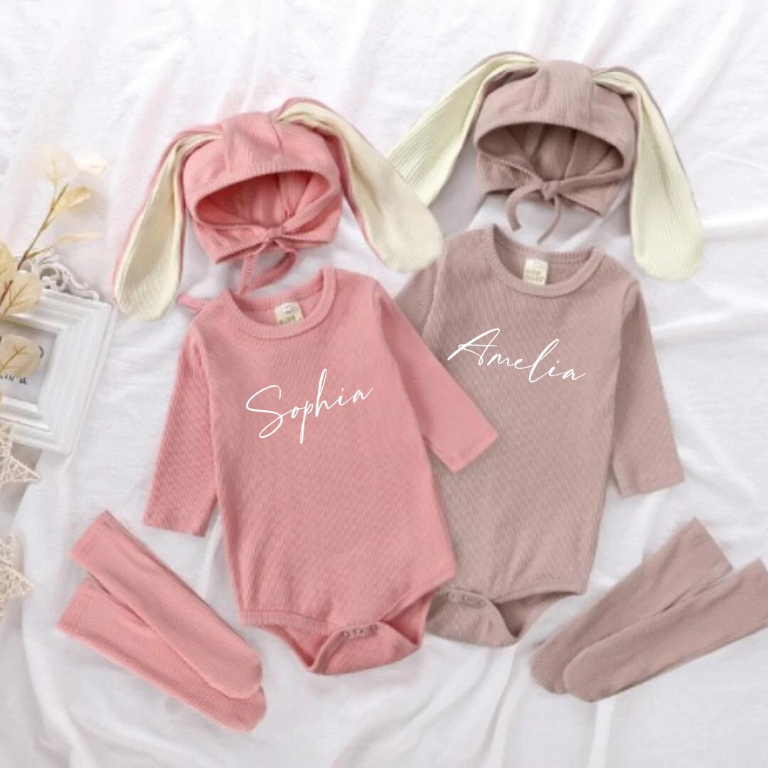 Pink Easter Bunny Clothing & Accessory Set, Baby, Easter 2023, Toddler, Insta Bunny, Trending, Personalised Bunny Set