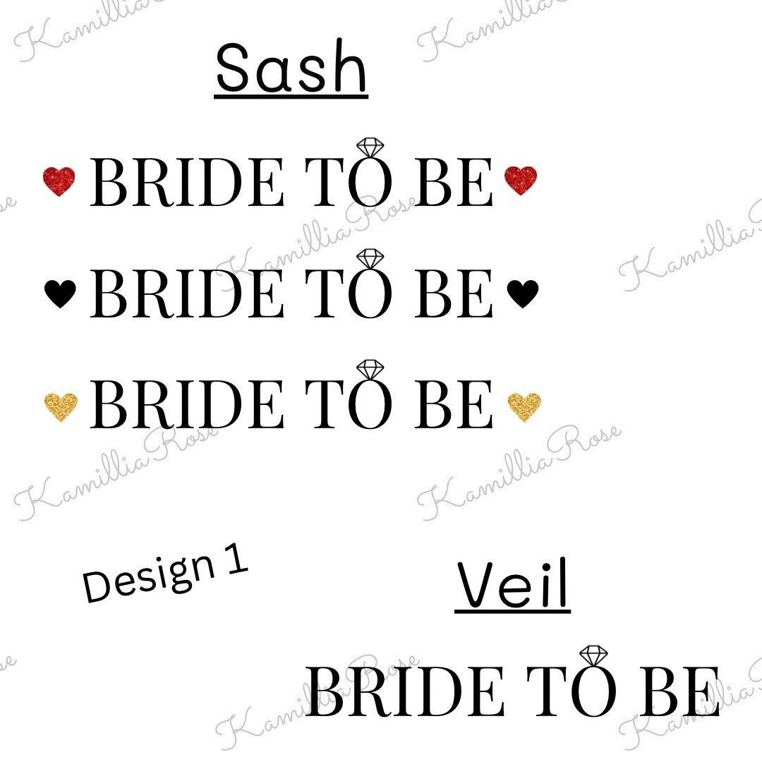 Hen Party Sash & Veil Set | Soon to be Mrs ‘Surname | Wedding | Special | Keepsake | Wife | Hen Party | Accessories | Personalised | Bride