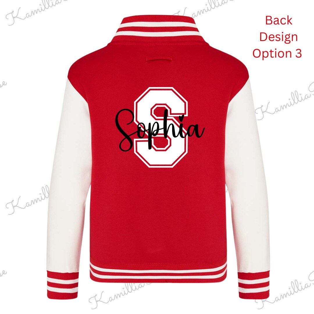 Kids Personalised Varsity Jacket - Baby, Toddler, Children, Matching, Fashion, Popular, Birthday, Christmas, Gift, Fashion