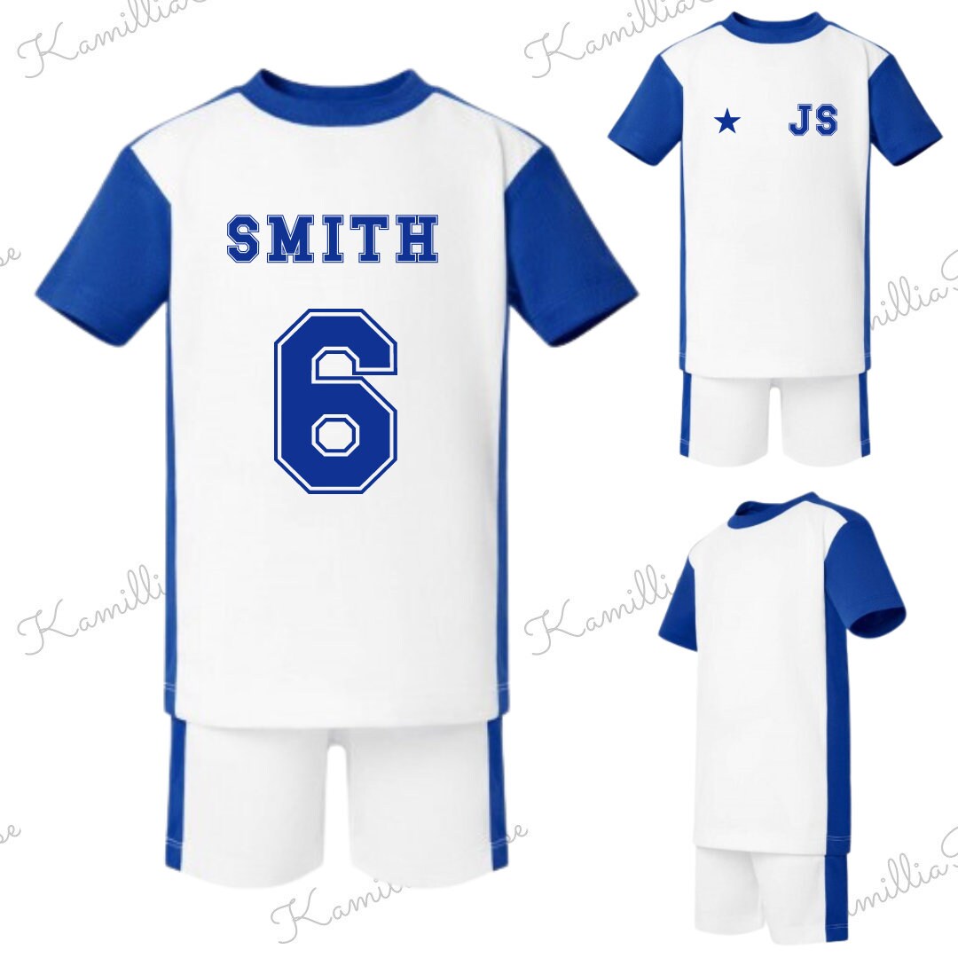 Kids Personalised Football Kits - Soccer, Baby, Toddler, Children, Goal, Birthday Gift, Special, Keepsake, Personalised Kids Clothing,Outfit