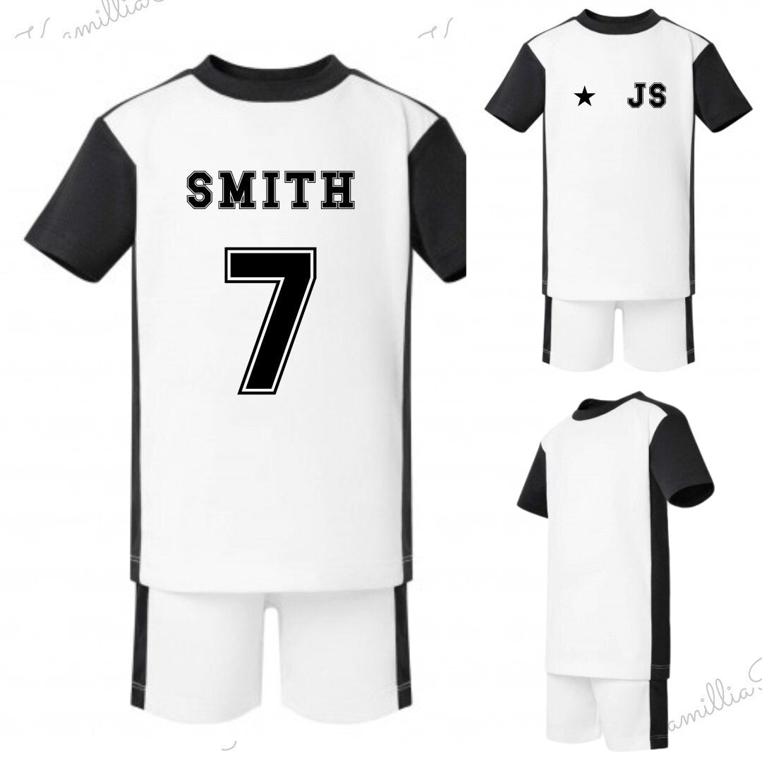 Kids Personalised Football Kits - Soccer, Baby, Toddler, Children, Goal, Birthday Gift, Special, Keepsake, Personalised Kids Clothing,Outfit