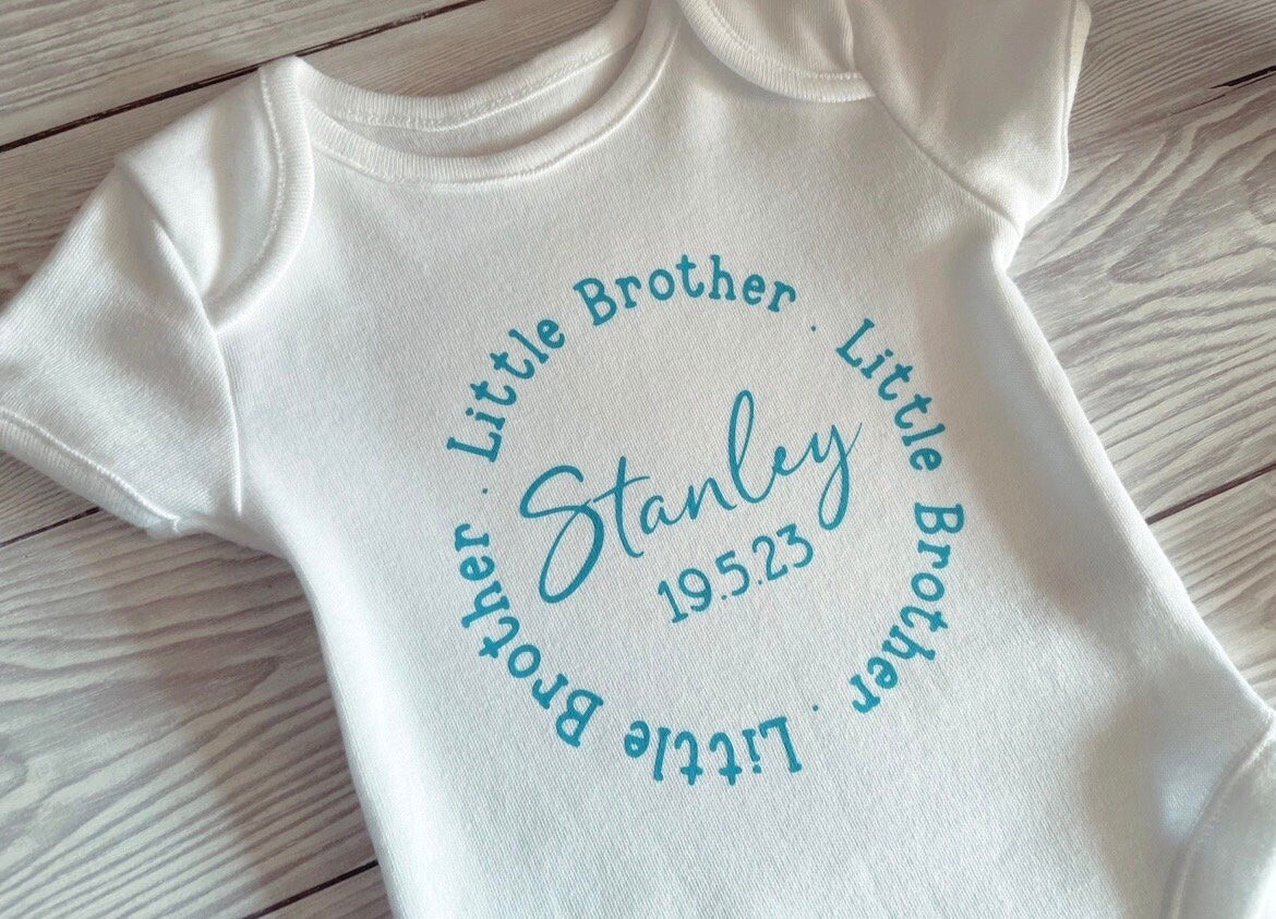 Little Sister Two Piece Set - First Outfit | Baby Sleepsuit/ Babygrow/ Onesie/ Romper | Hat | Personalised | Special | Keepsake