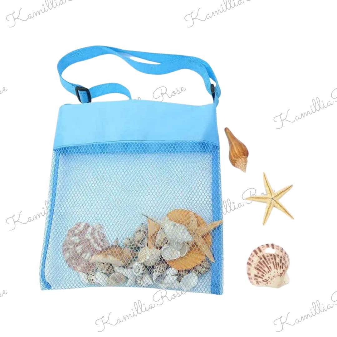 Kids Personalised Shell Bags - Beach, Holiday, Seaside, Summer Fun, Shell Collection, Beach Treasures, Children, Unisex, Sea