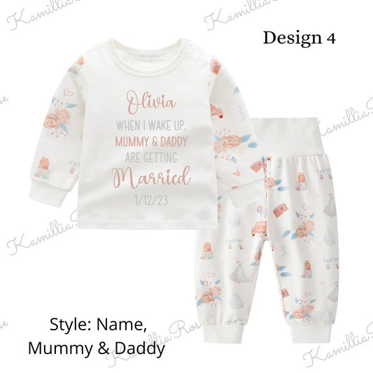 Personalised Wedding Theme - Lounge Set, “Just Married” Loungewear, Matching, Family, Toddler, Children, Bride, Bridesmaid, Flower Girl