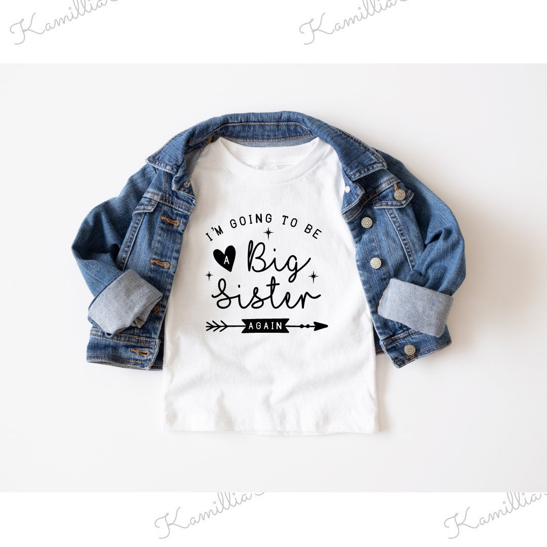 I’m going to be a Big Sister T-Shirt - Kids Tee, Matching, Personalised T-Shirt, Matchings Kids, Big Sister Again, Pregnancy Announcement