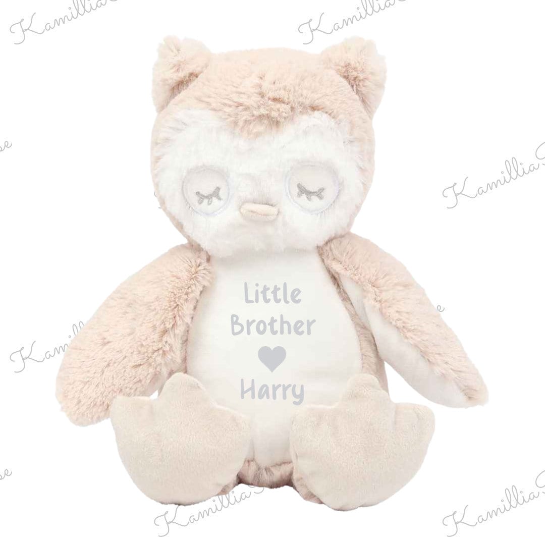 Personalised Owl Big Brother/ Sister & Little Brother/ Sister Teddy - Special Keepsake Gift, Big Sis, Big Bro, Little Bro, Little Sis