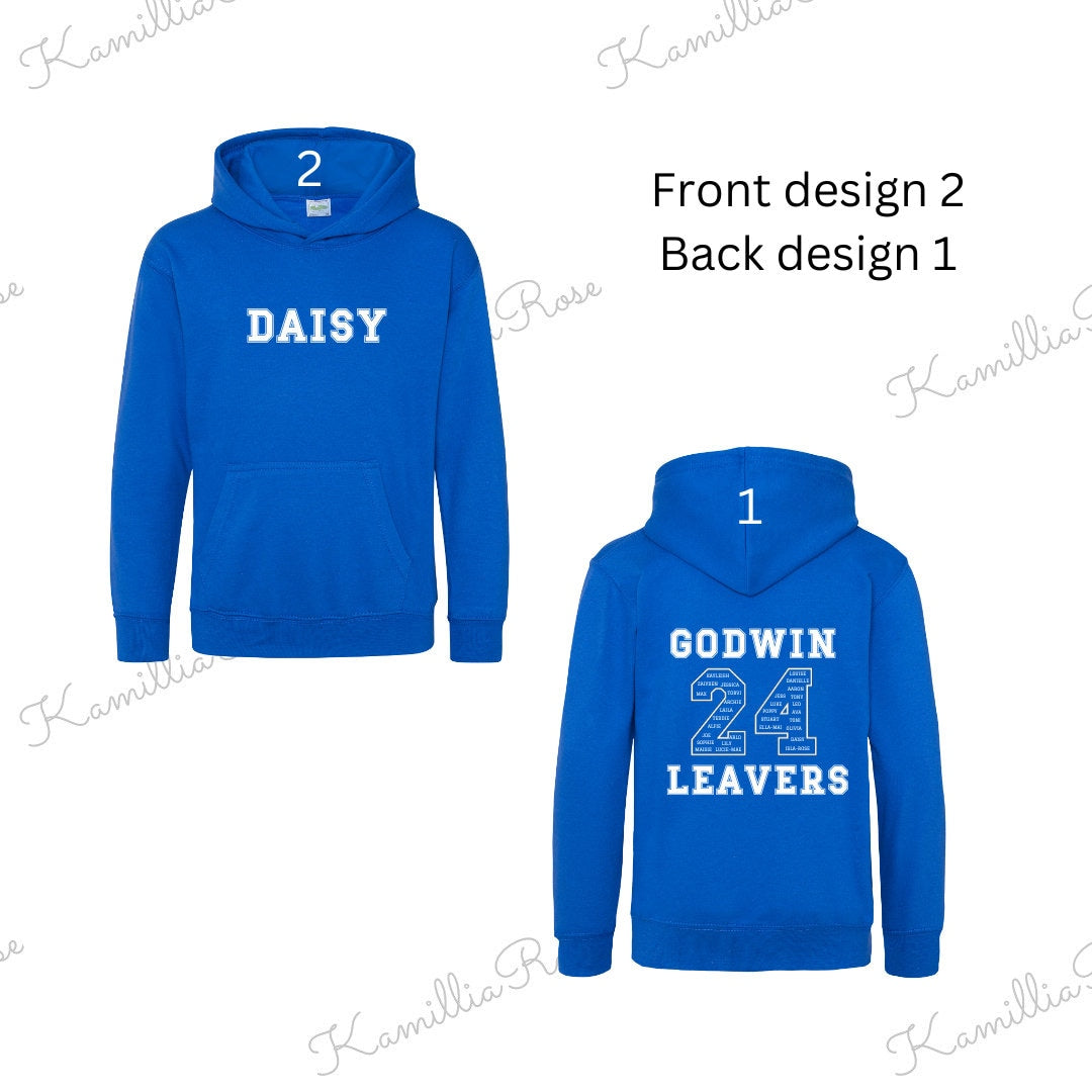 2024 Leavers Hoodies | Personalised | Nursery | School | College | Keepsake | Class of 24 | Memories | Year 6 | Year 11 | Customised