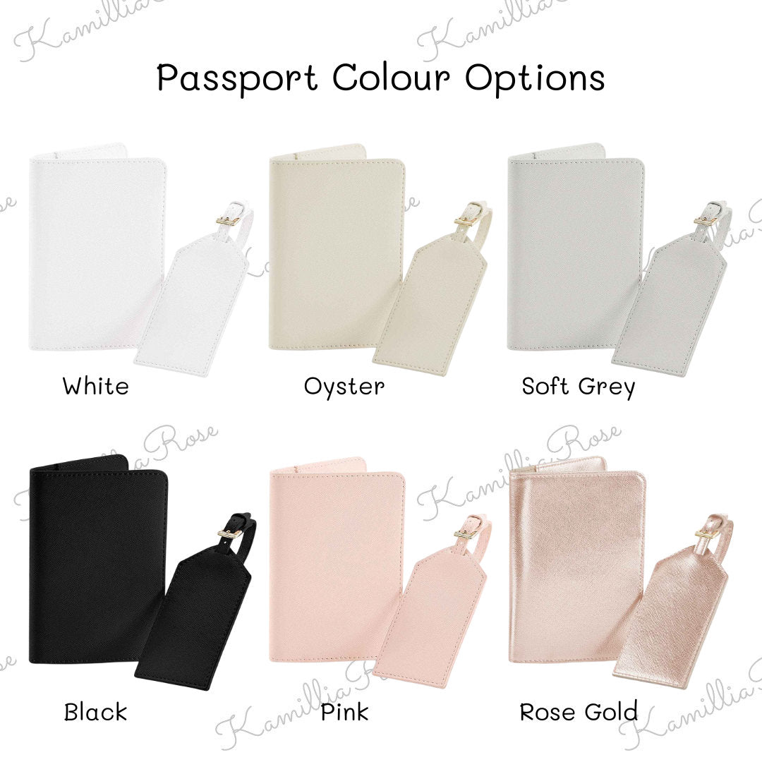 Beach Boy 2 - Personalised Passport Holder & Luggage Tag Travel Set, PU Leather Luggage, Passport Covers, Children, Holiday Gift