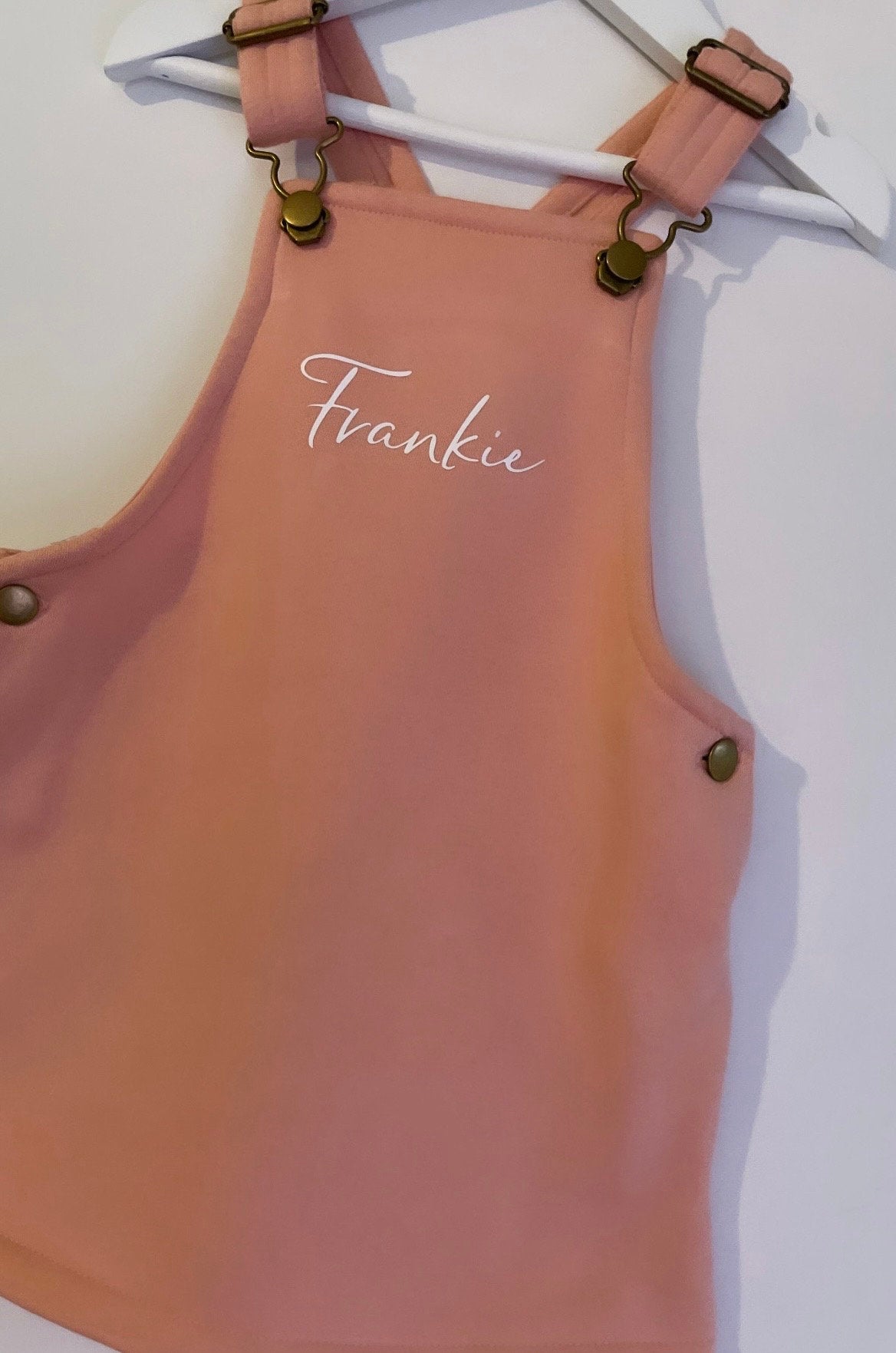 Personalised Girls Pinafore Dungaree Dress | Baby | Toddler | Child | Adjustable | Birthday | Party | Celebration |  Fleece Dress