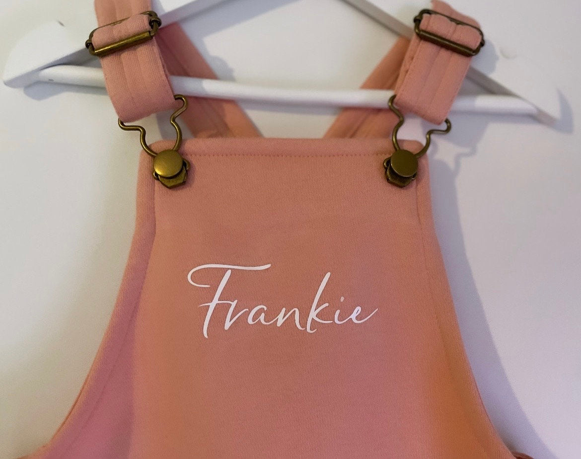 Personalised Girls Pinafore Dungaree Dress | Baby | Toddler | Child | Adjustable | Birthday | Party | Celebration |  Fleece Dress