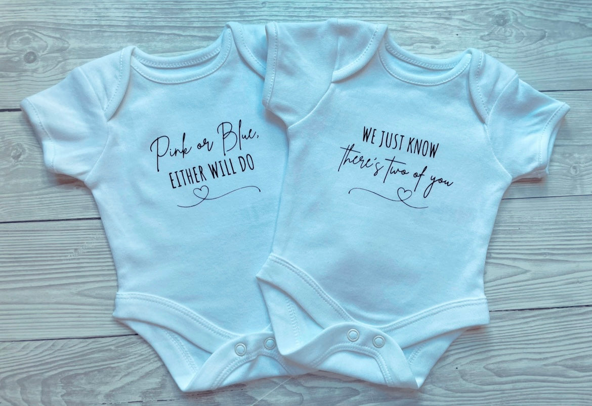 We just know, there’s two of you - Twin Baby Vests