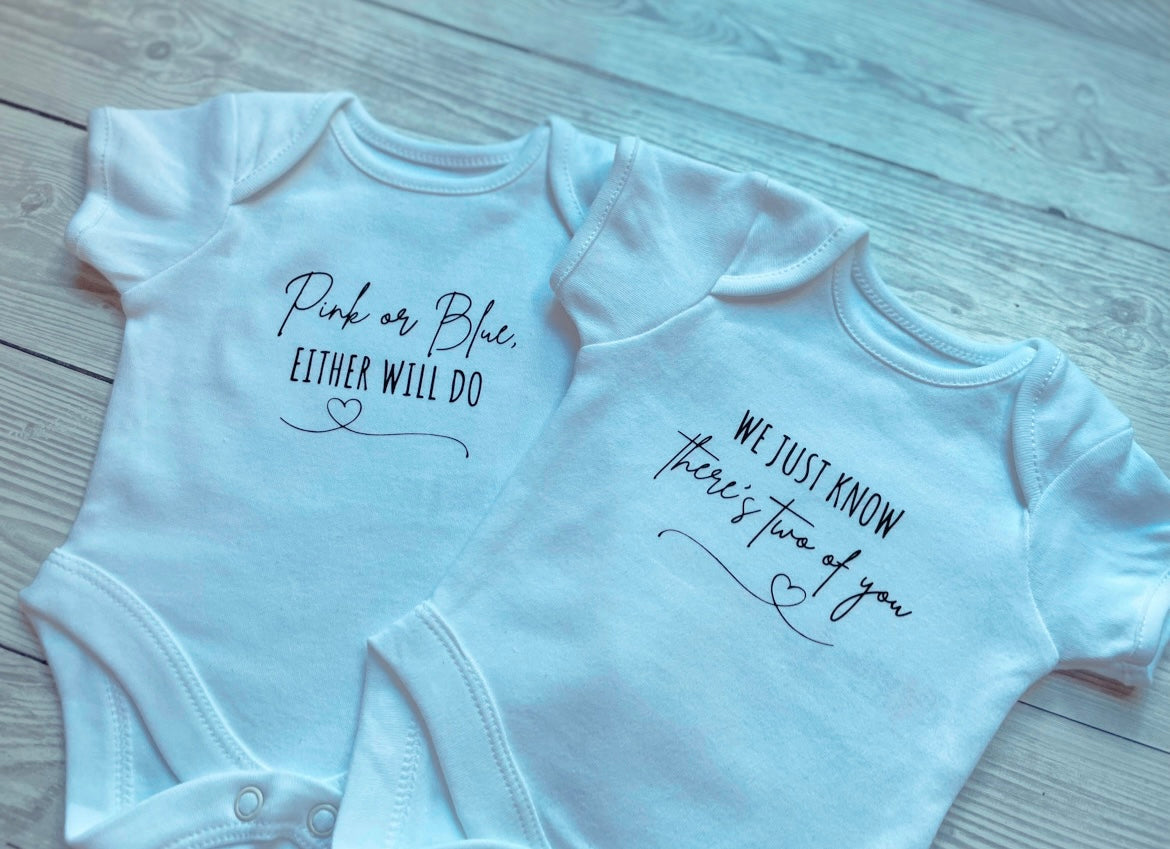 We just know, there’s two of you - Twin Baby Vests