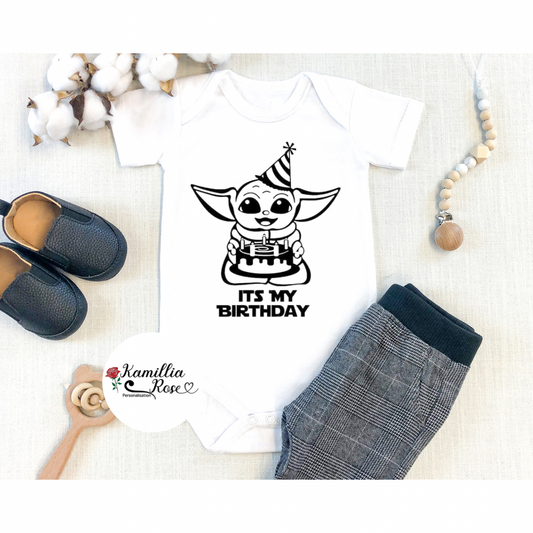 Baby Yoda, It’s my Birthday - Baby Vest