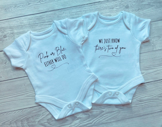 We just know, there’s two of you - Twin Baby Vests