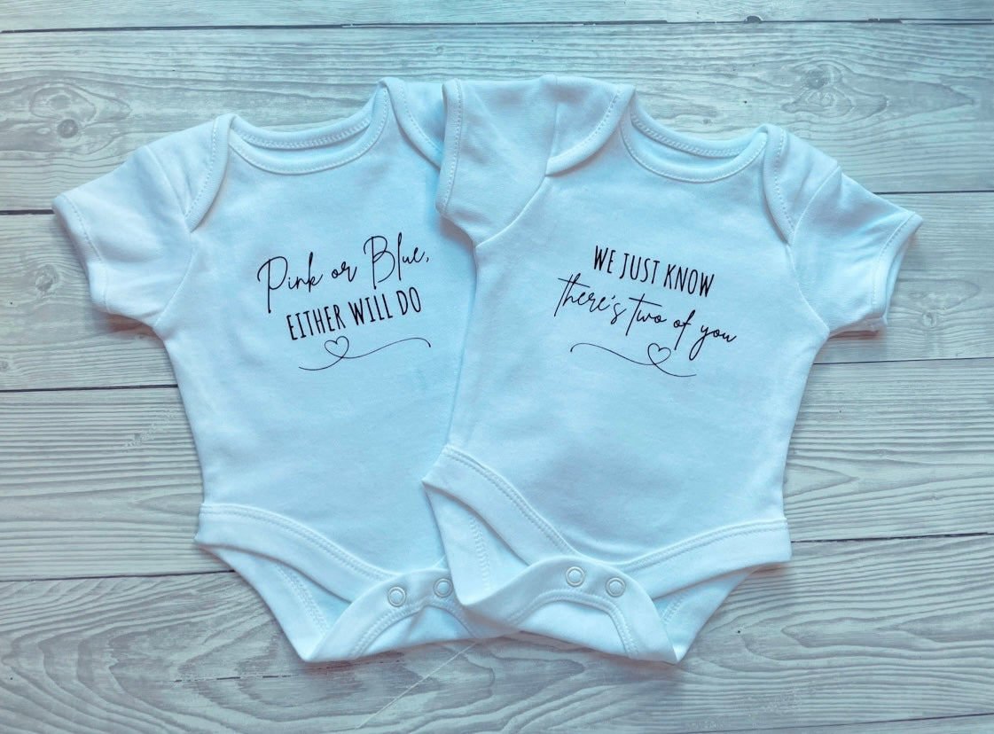 We just know, there’s two of you - Twin Baby Vests