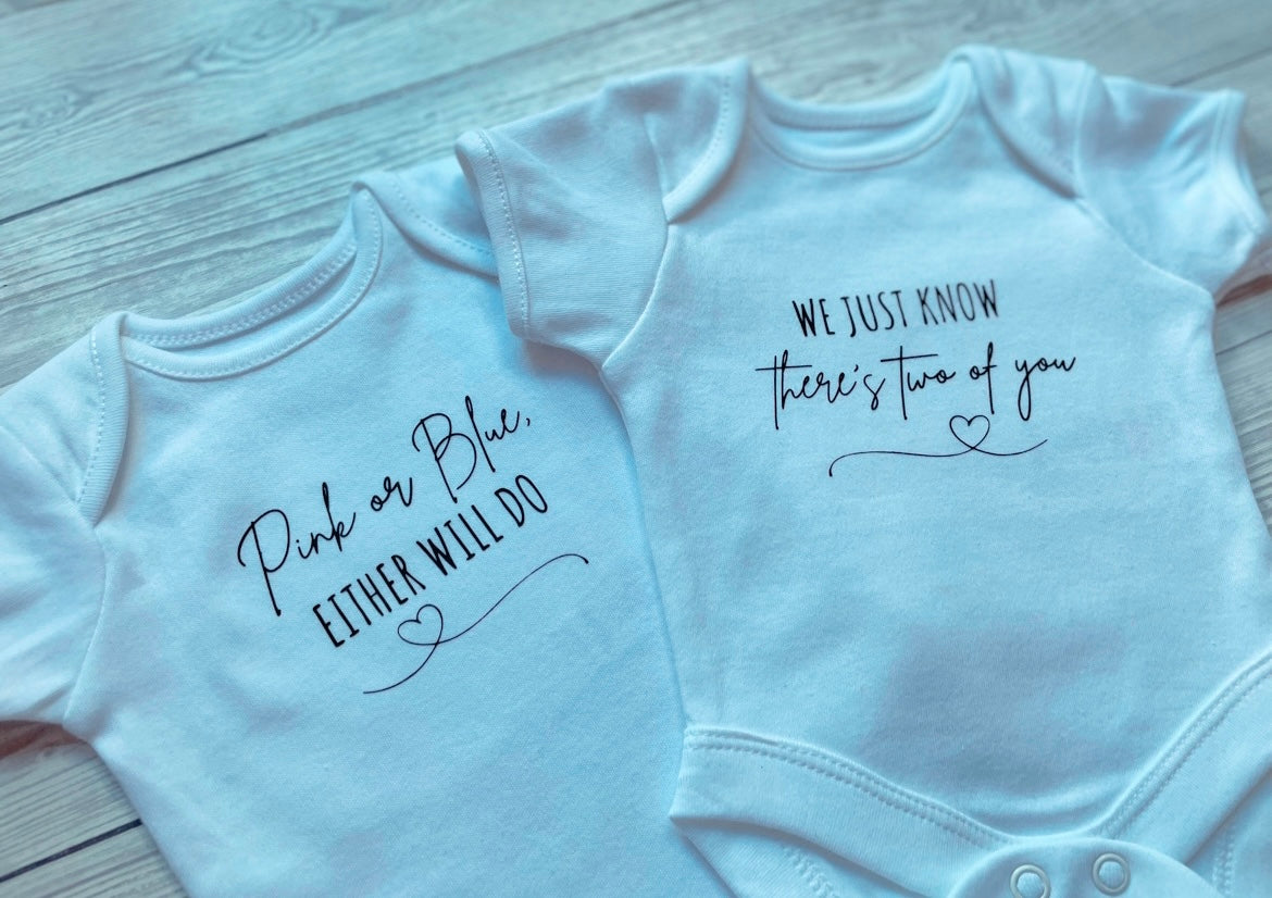 We just know, there’s two of you - Twin Baby Vests