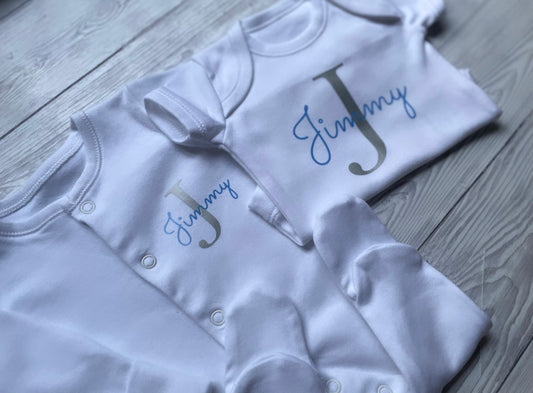 Matching Babygrow & Vest set