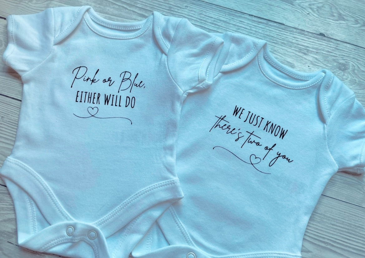 We just know, there’s two of you - Twin Baby Vests