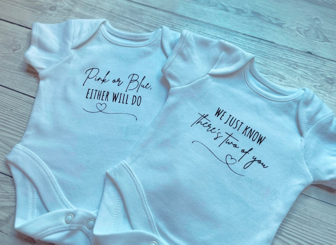 We just know, there’s two of you - Twin Baby Vests