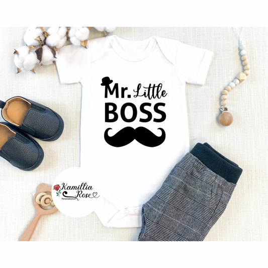 Mr. Little Boss - Baby Vest