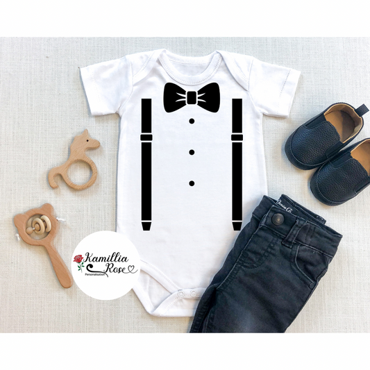 Baby Braces & Bow Tie - Baby Vest